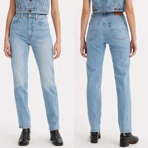 NWT Levis 70's High Rise Slim Straight Leg Light Blue Wash Jeans Size 31